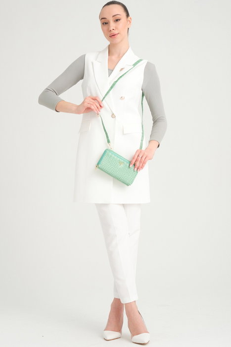 Zoozie Bags Cartera Verde Mar de Cuero PU para Mujer con Compartimentos y Cierre de Seguridad, Elegante y Duradera